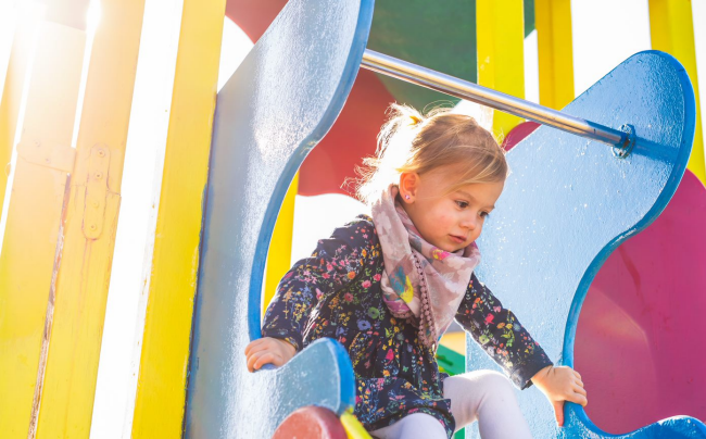 Child on slide